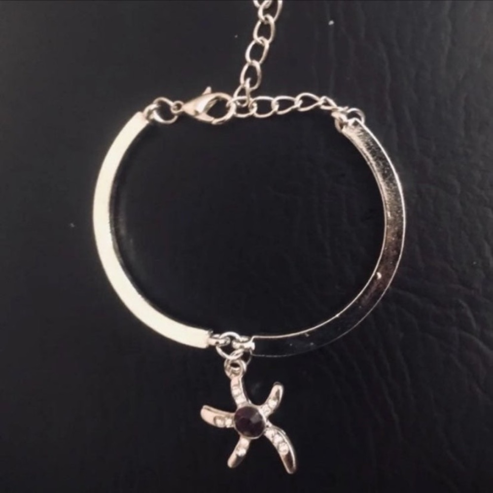 💗 Starfish Kids Silver Bracelet 5”-6” NEW